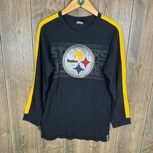 NFL Pittsburgh Steelers Vintage 00s Thermal Long Sleeve Shirt Size Small